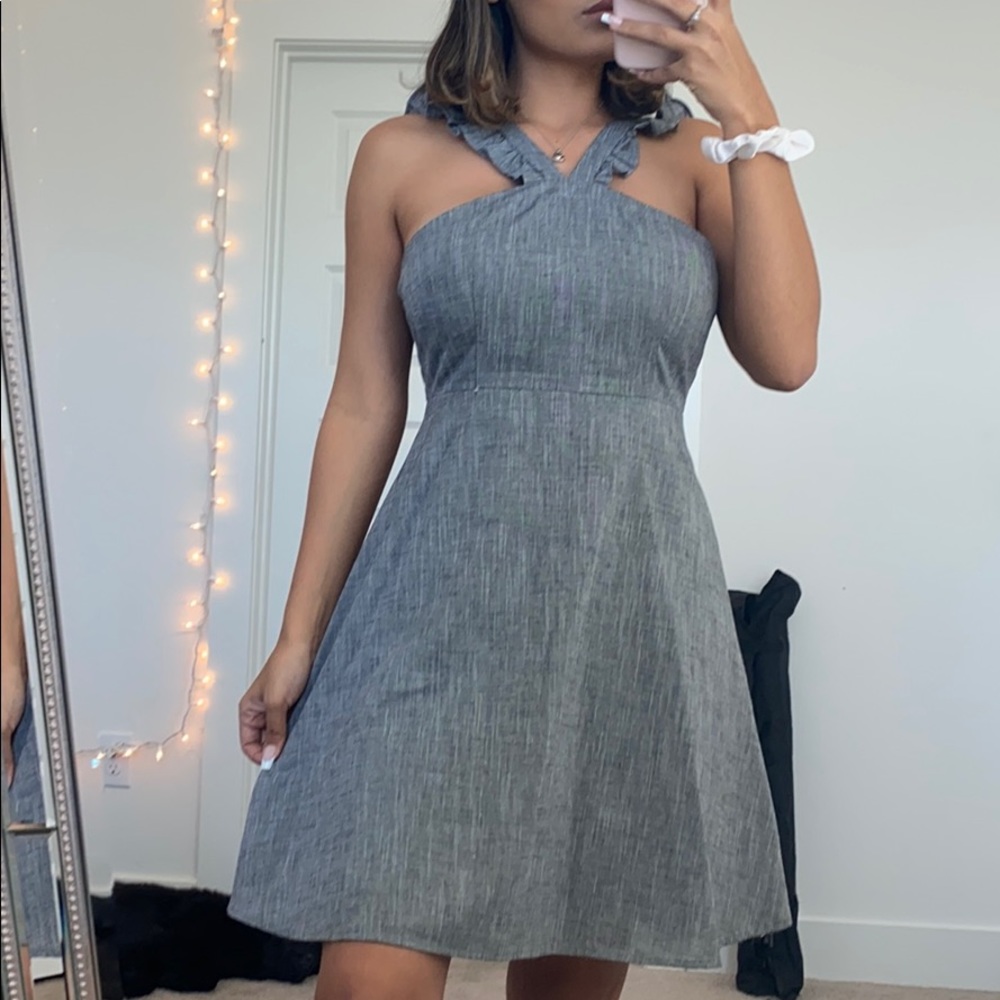 Grey front cross dress